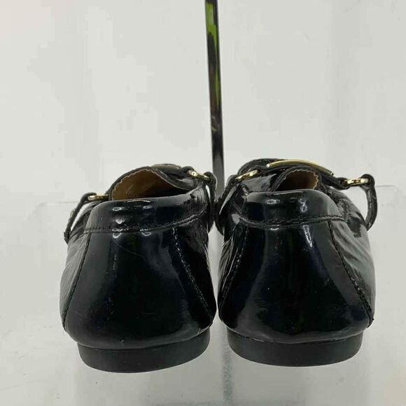 Coach Designer Gloss Black Patent Leather Loafers 9B - Picture 3 of 4